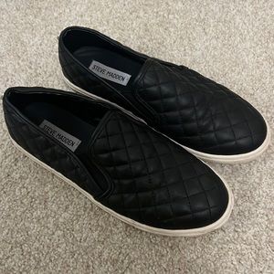Steve Madden Black Slip-On Sneaker